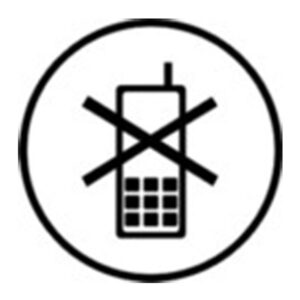 Klebeschild „Handy verboten“