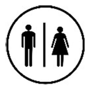 Klebeschild „Mann/Frau“