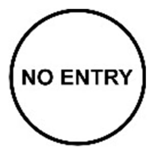 Klebeschild „No Entry“