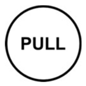 Klebeschild „Pull“