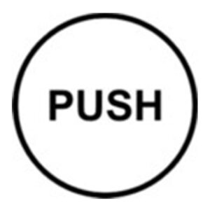 Klebeschild „Push“